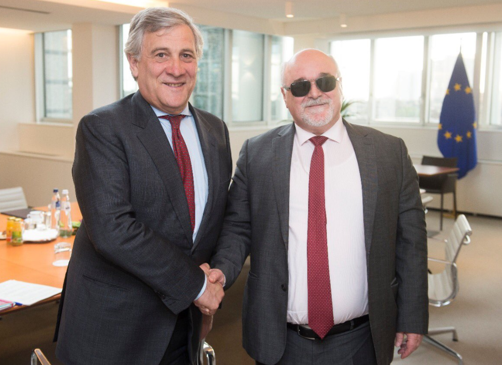 Με τον πρόεδρο του Ευρωπαϊκού Κοινοβουλίου Antonio Tajani