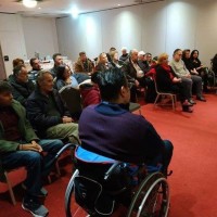 Στο Βόλο, η κατάμεστη αίθουσα συσκέψεων από τοπικούς εκπροσώπους φορέων αναπηρίας