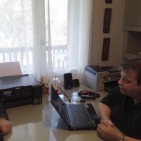 Ο Ι. Βαρδακαστάνης με τον Απ. Μιχαλόπουλο