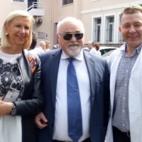 Ο Ι. Βαρδακαστάνης κατά την επίσκεψη στο Νοσοκομείο "Αγία Όλγα"