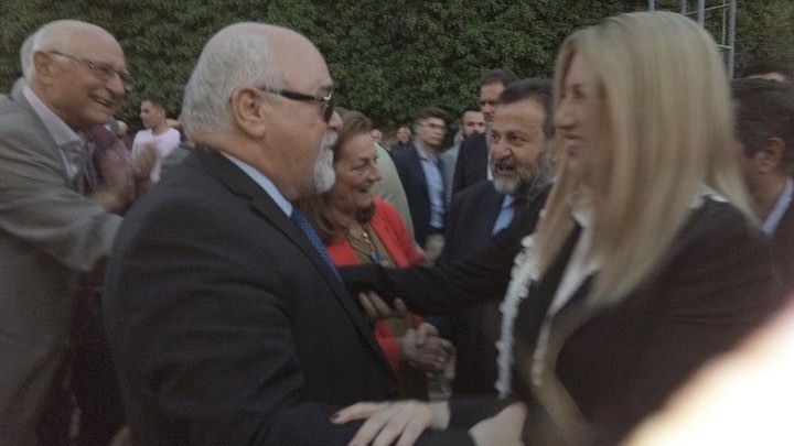 Ο Ι. Βαρδακαστάνης με την πρόεδρο του Κινήματος Αλλαγής Φ. Γεννηματά